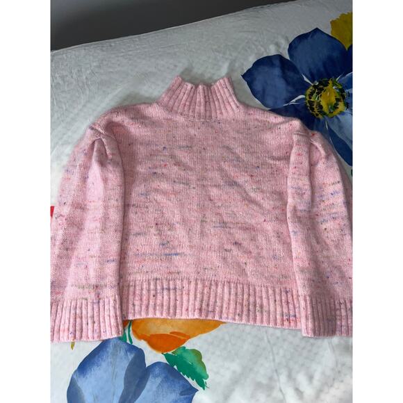 Club Monaco Pink Speckled Knit Long Sleeve Sweater Women’s Small - Picture 3 of 8